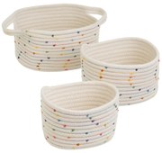 Coșuri de depozitare 3 buc. din material textil 30x18x14 cm – Casa Selección