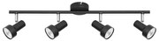 Lustra 4 spoturi design industrial metalica KONRAD negru 5325 RX