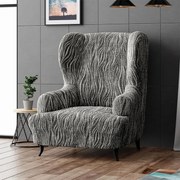 Huse bielastice UNIVERSO NOU dungi alb-negru fotoliu clasic (l. 60 - 110 cm)