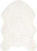 vidaXL Covor din Lână Faux Tafalla Alb 60 x 90 cm Poliester