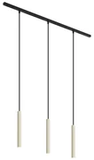 Sistem de iluminat pe șină modern cu 3 pendule bej cu negru monofazat - Slimline Keno