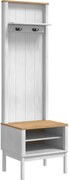 vidaXL Dulap pentru hol FLORO Alb 50 x 40 x 158 cm Lemn de pin masiv