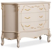 Comoda Bernice lemn masiv 135 x 19 x 103 cm 3 sertare