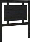 vidaXL Tăblie de pat, negru, 80,5x4x100 cm, lemn masiv de pin