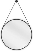 Mexen String oglindă de baie rotundă 50 cm, ramă neagră - 9854-050-050-000-70