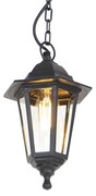 Lampă suspendată romantică de exterior negru IP44 - New Haven