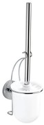 WENKO 20898100 - Perie WC VACUUM-LOC MILAZZO 10x34 cm inox/crom lucios/alb