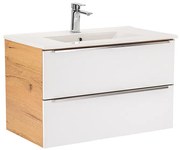 Dulap inferior Vario Trim 80 cu lavoar stejar-alb