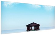 Tablou cu casă pe mare (120x50 cm)