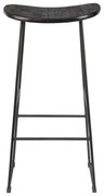 Scaun de bar negru din lemn de tec (înălțime șezut 76 cm) Tangle – White Label