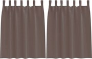 vidaXL Perdele Opaque cu Inel 2 pcs Maro închis 140 x 140 cm Poliester