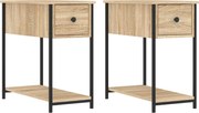 vidaXL Noptiere, 2 buc., stejar sonoma, 30x60x60 cm, lemn prelucrat