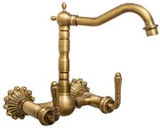 Baterie bucatarie lebada prindere perete model cu broderie bronz antichizat TRENDYS