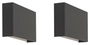 Set de 2 lămpi de perete moderne negre - Otan
