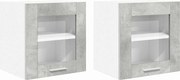 vidaXL Dulap suspendat cu ușă Riga 2 pcs Gri din beton 40 x 31 x 40 cm