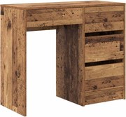 vidaXL Birou cu sertar Lemn Vechi 90 x 37.5 x 75 cm Lemn compozit