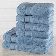 Set prosoape frotir MEXICO albastru-gri, 6 buc