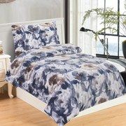 Lenjerie de pat mov din micropluș/cocolino pentru pat de o persoană 140x200 cm Riana – My House