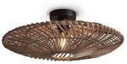 Plafoniera eco din ratan Zanzibar flat 55cm L, nat