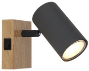 Aplica cu spot directionabil design modern ROBBY gri grafit