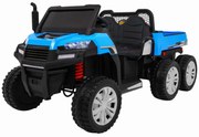 Masinuta Electrica cu acumulator pentru copii NOVOKIDS™ Farmer Beast Buggy, 6 roti, 2 locuri, Cu remorca si faruri luminoase, Roti din Cauciuc EVA,