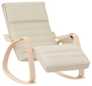 vidaXL Scaun balansoar, crem, material textil