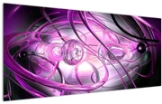 Tabloul cu abstracție frumoasă în violet (120x50 cm)