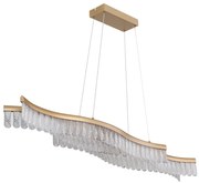 Lustra suspendata, Metal Auriu Mat, Cristale Acrilice, JULIET 67348HG GL