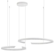 Lustra circulara aluminiu alb GREAMY D-93cm