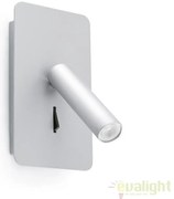 Aplica cu reader LED design modern minimalist SUAU gri 62121