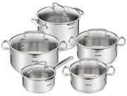 Set de vase pentru gătit 10 buc. din oțel inoxidabil DUETTO+ G719SA55 – Tefal
