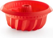 Forma pentru copt chec Lekue 1009483, Ø22 cm, Silicon platinat, -60°C / +220°C, Rosu