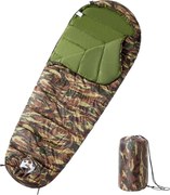 vidaXL Sac de dormit tip mumie pentru adulți de camping, 3 anotimpuri