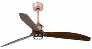 Lustra cu Ventilator si telecomanda JUST FAN M LED cupru/maro