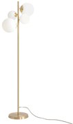 Lampadar din metal auriu cu 4 becuri Bloom, 161 cm