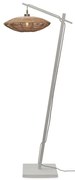 Lampadar eco din bambus cu ratan Tanami S white/disc, nat