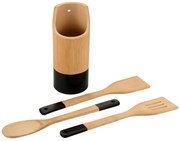 Set accesorii bucatarie din bambus, 4 bucati