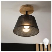 Lustră aplicată Brilagi ANTHONY 1xE14/60W/230V stejar/negru
