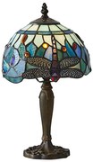 Endon 64088 - Lampă de masă Tiffany DRAGONFLY 1xE14/40W/230V Ø 20 cm