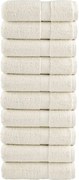 vidaXL Prosoape de baie premium SOLUND, 10 buc., crem, 30x30 cm, 600 g/m²