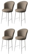 Set de scaune de bar Fora Cappuccino and White, 4buc., 4 buc