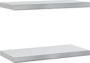 vidaXL Rafturi de perete, 2 buc. 50x23,5x3 cm argintiu oțel inoxidabil