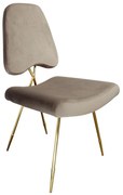 Scaun tapitat Salvadore bej/gold – H93 cm