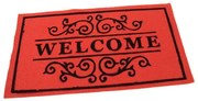 Covoraș pentru curățare textil Welcome Deco 33 x 58 x 0,3 cm, roșu