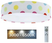 Plafonieră LED dimabilă GALAXY KIDS LED/24W/230V colorat buline + telecomandă