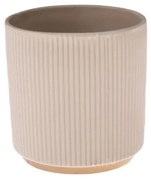 Ghiveci ceramic cu suport din bambus, 12 x 12 x 13cm