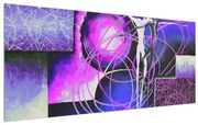 Tablou abstract - pictura cu dansatori (120x50 cm), în 40 de alte dimensiuni noi