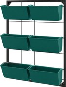 Outsunny Jardiniera de perete pe 3 nivele cu 6 ghivece pentru int | Aosom Romania