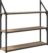 vidaXL Raft de perete Stejar Artizanal 80 x 21 x 78,5 cm Lemn compozit