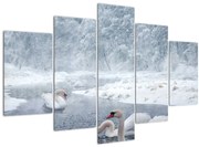 Tablou cu lebăde (150x105 cm)